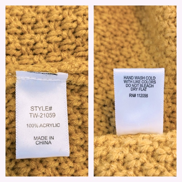 NWT Mustard Cableknit Turtleneck Sweater - Picture 12 of 14